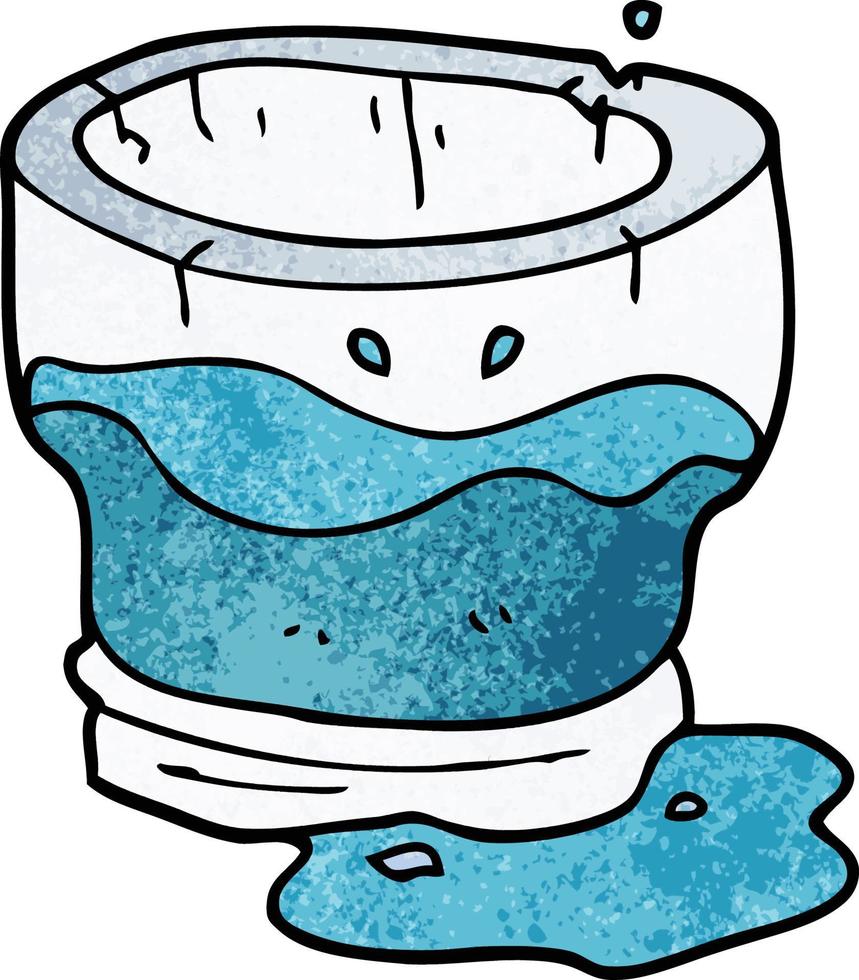 cartoon doodle old water glass vector