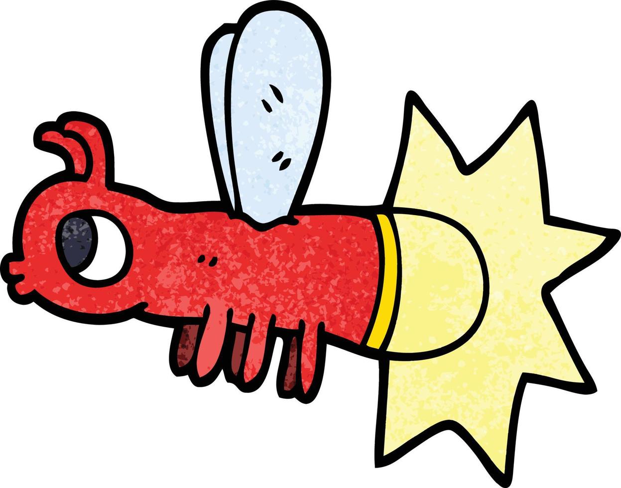 cartoon doodle lightning bug vector