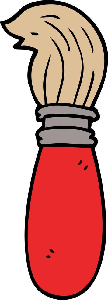 cartoon doodle paint brush vector