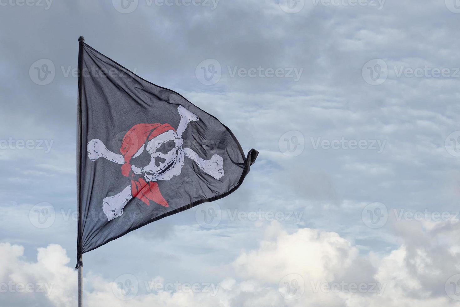 waving pirate flag jolly roger photo