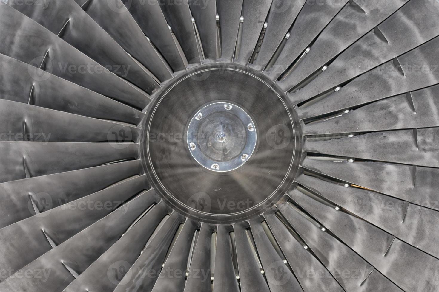 Jet Airplane turbine engine photo