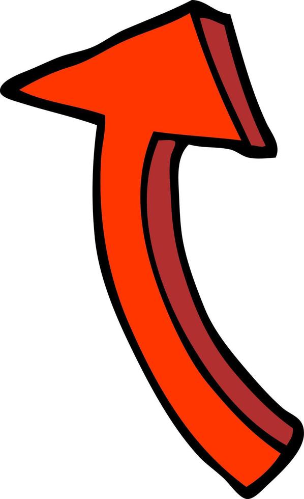 cartoon doodle pointing arrow vector