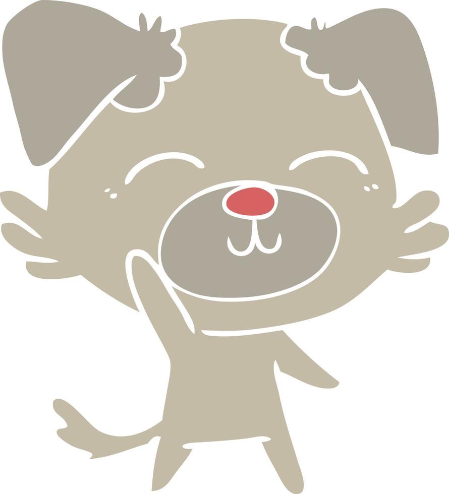 flat color style cartoon dog vector