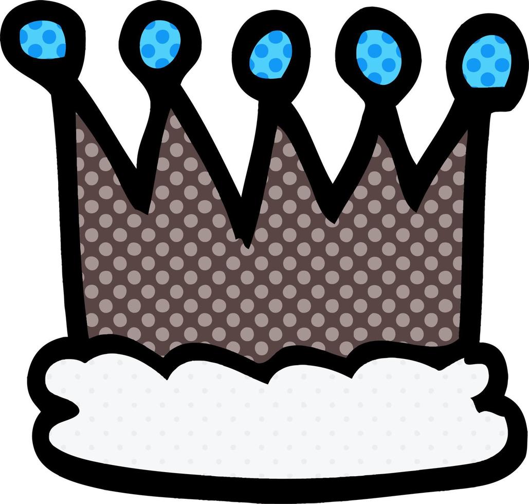 cartoon doodle crown vector