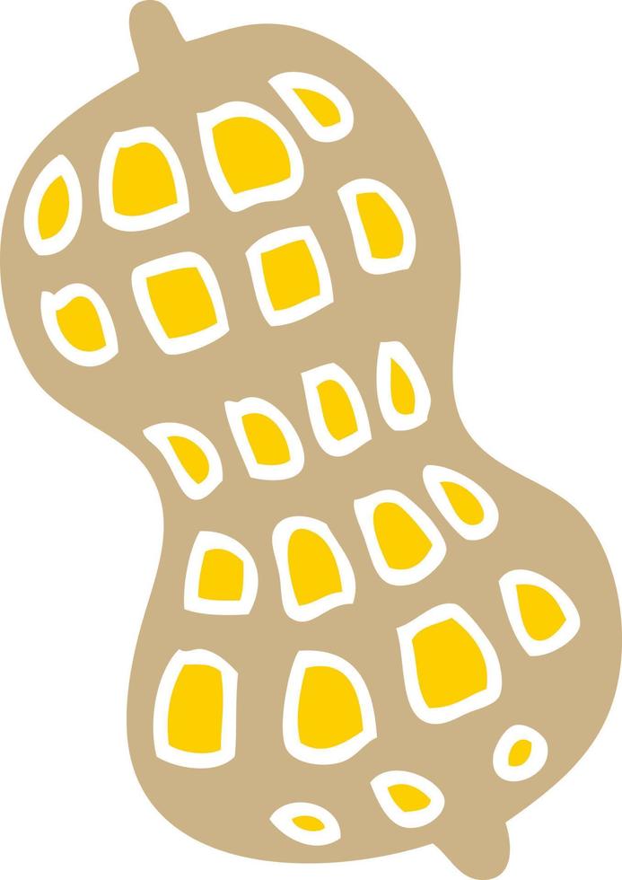 cartoon doodle peanut vector