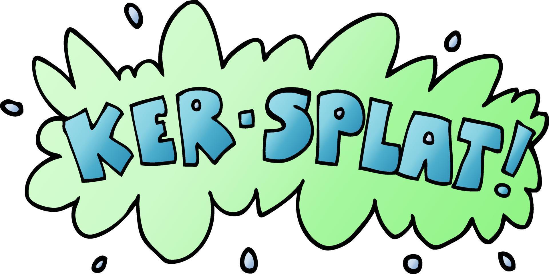 cartoon doodle words ker splat vector