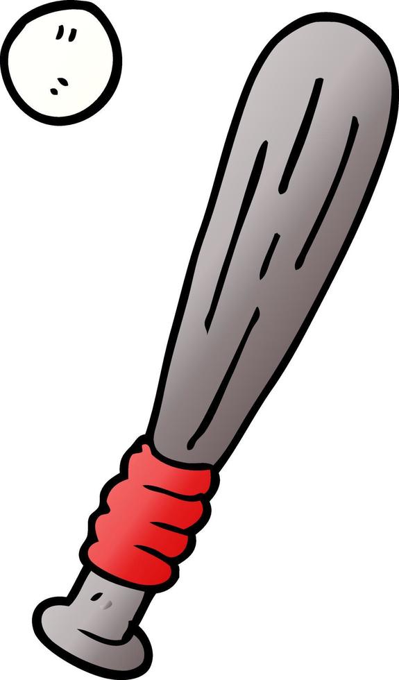cartoon doodle baseball bat vector