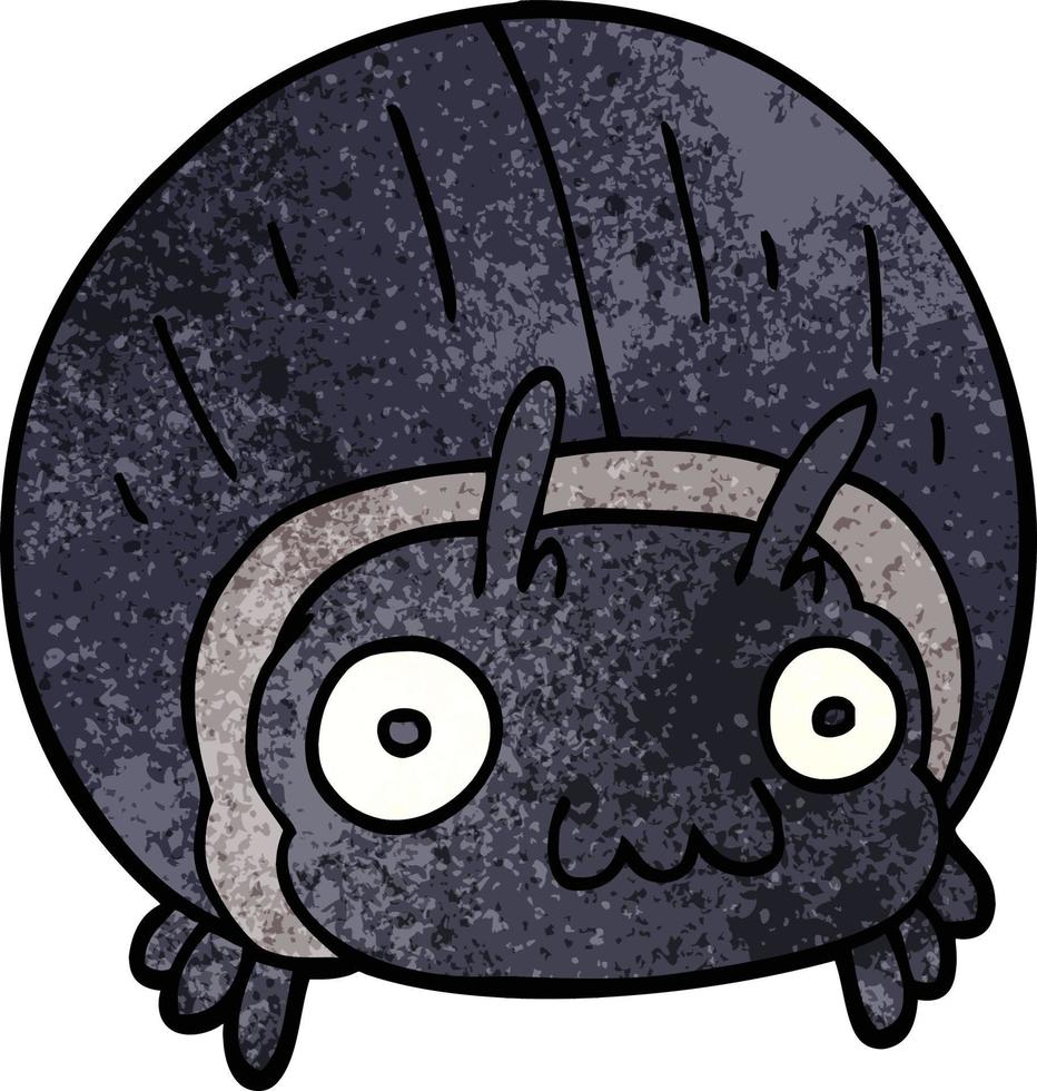 cartoon doodle huge beetle vector