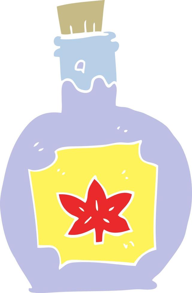 flat color illustration of a cartoon maple syrup vector