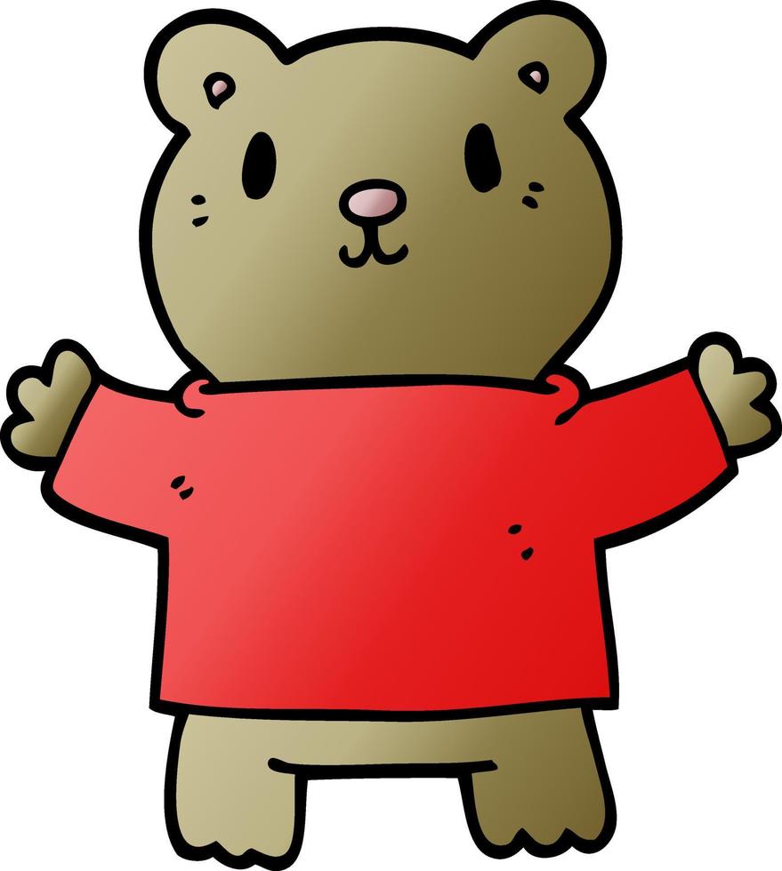 cartoon doodle teddy bear vector