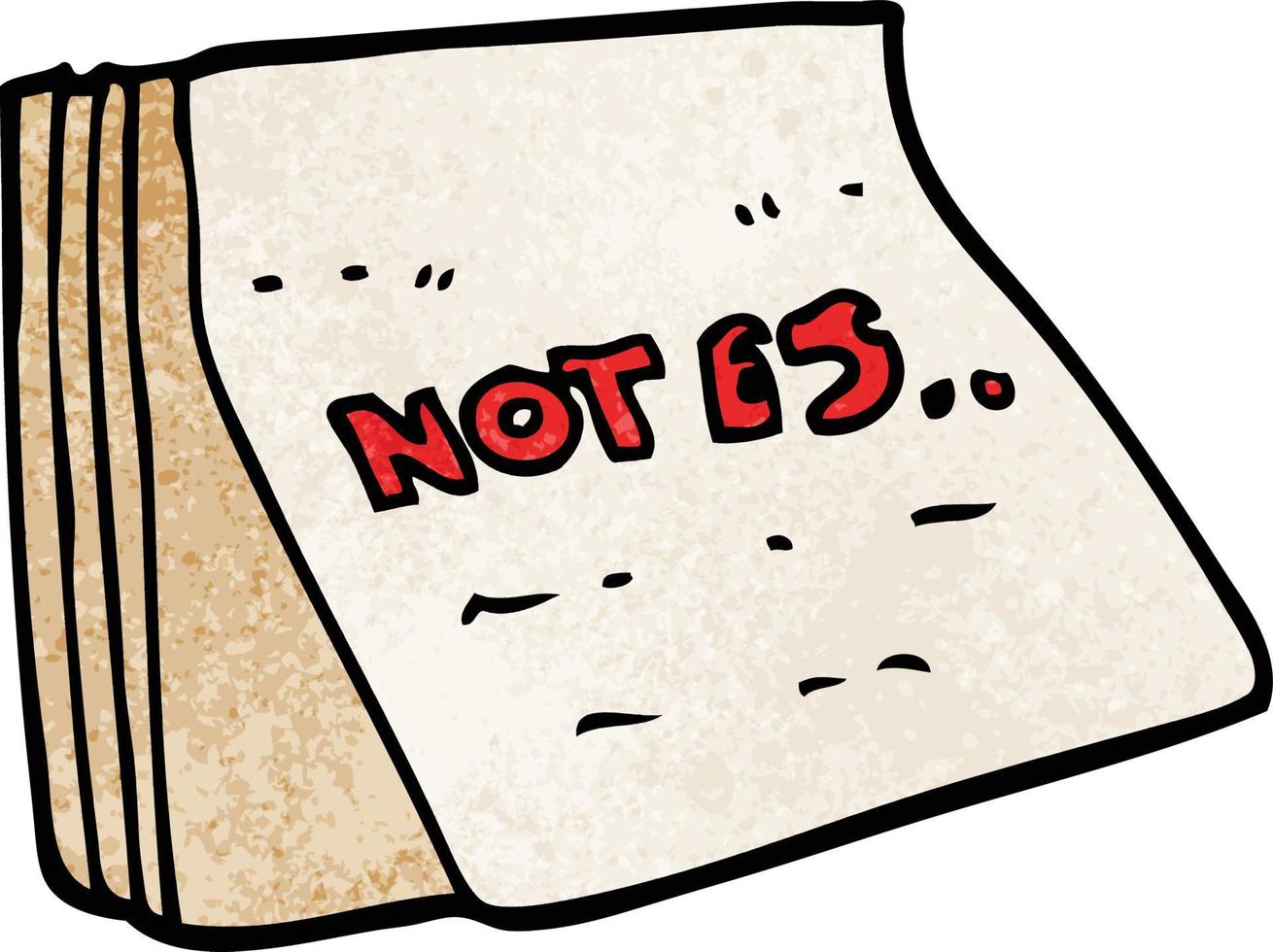 cartoon doodle note pad vector