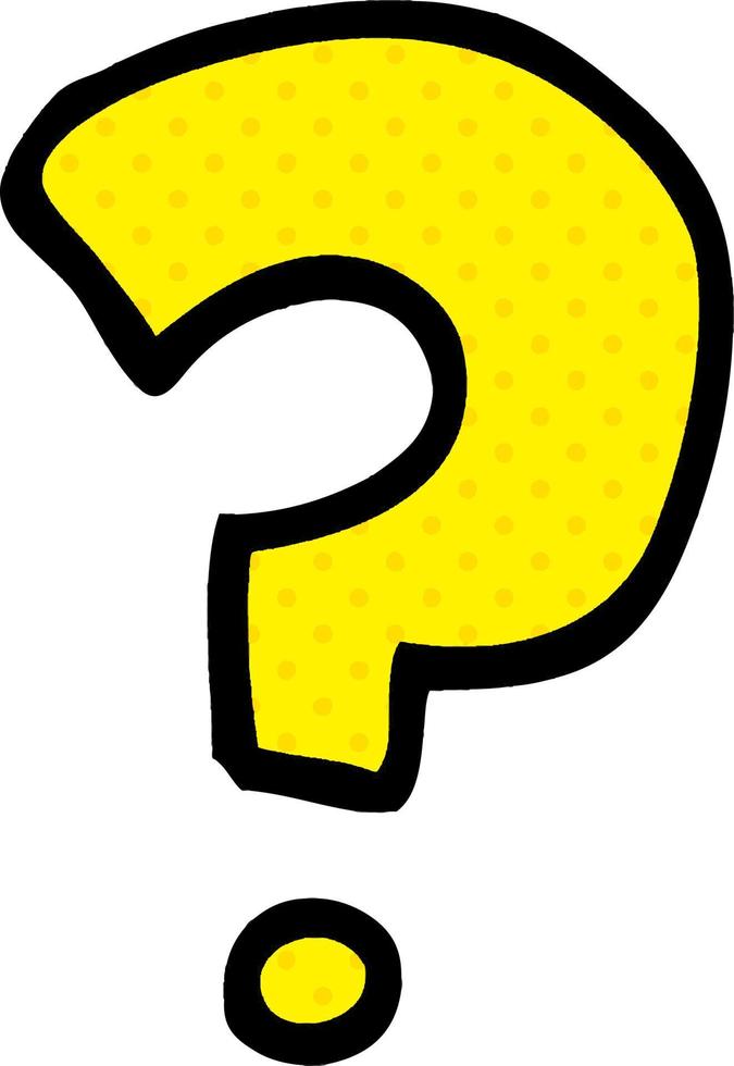 cartoon doodle question mark vector