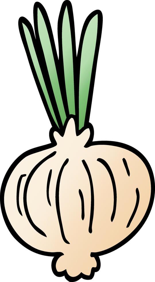 cartoon doodle onion vector