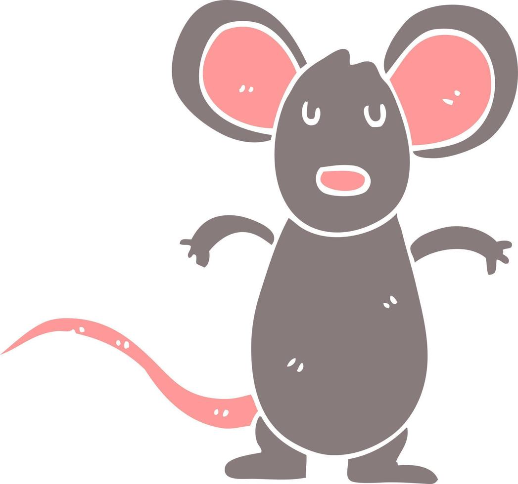 caricatura, garabato, ratón, rata vector