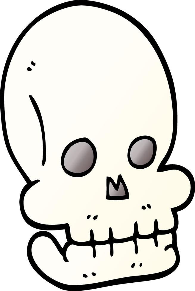 cartoon doodle funny skull vector
