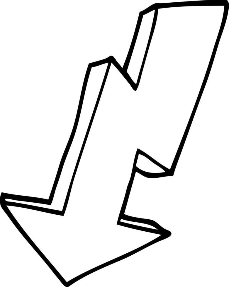 line drawing cartoon lightning bolt vector