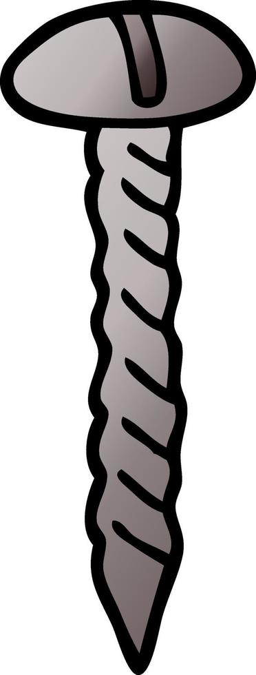cartoon doodle metal screw vector