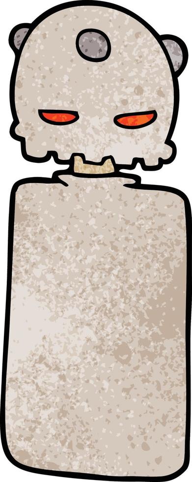 cartoon doodle robot vector
