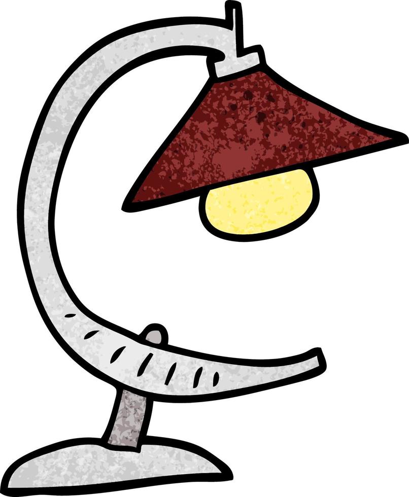 cartoon doodle desk lamp vector