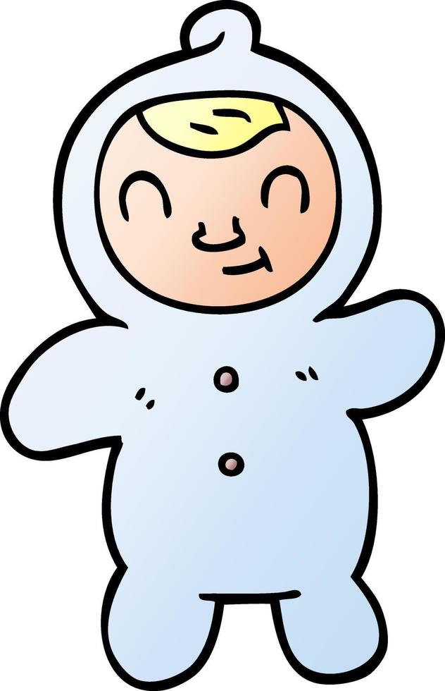 cartoon doodle human baby vector