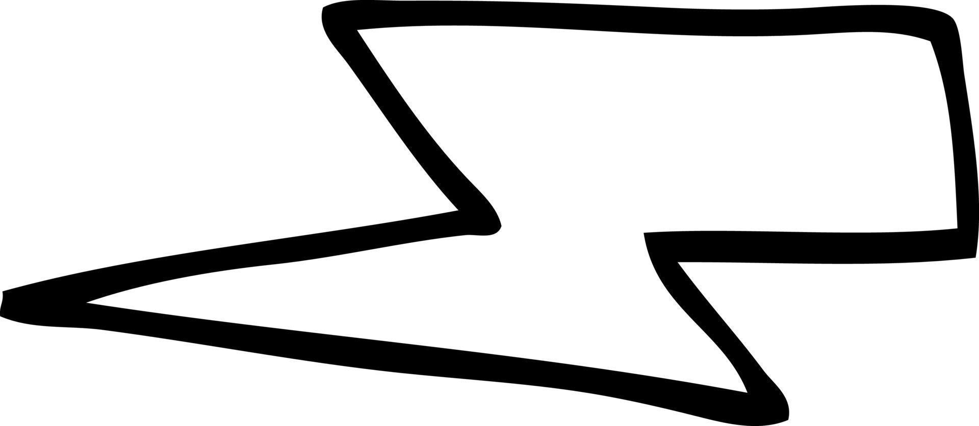 line drawing cartoon  lightening bolts vector