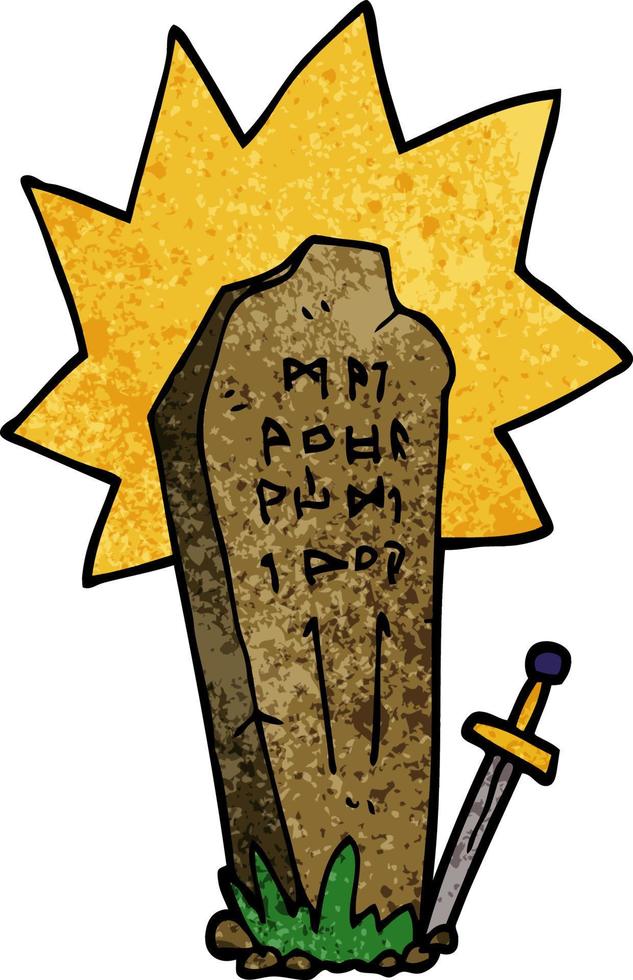 cartoon doodle of a heros grave vector