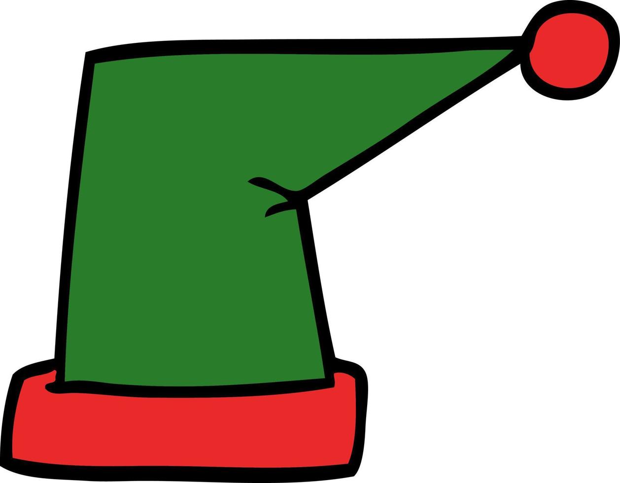 cartoon doodle elf hat vector