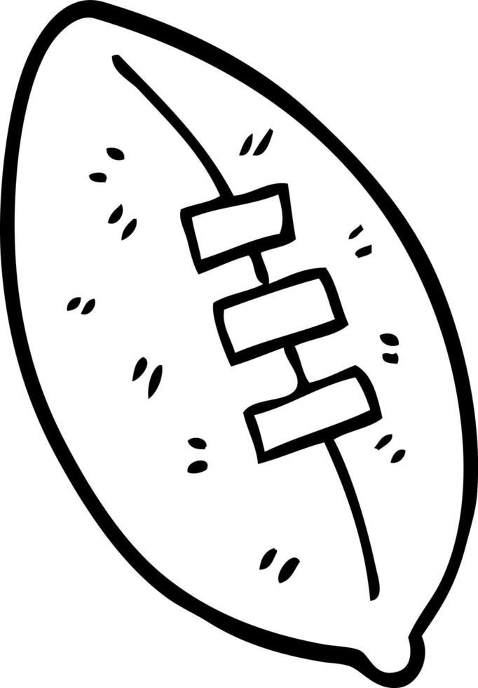line drawing cartoon football vector