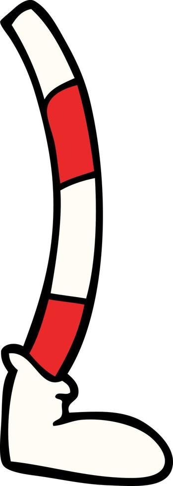 cartoon doodle retro leg vector