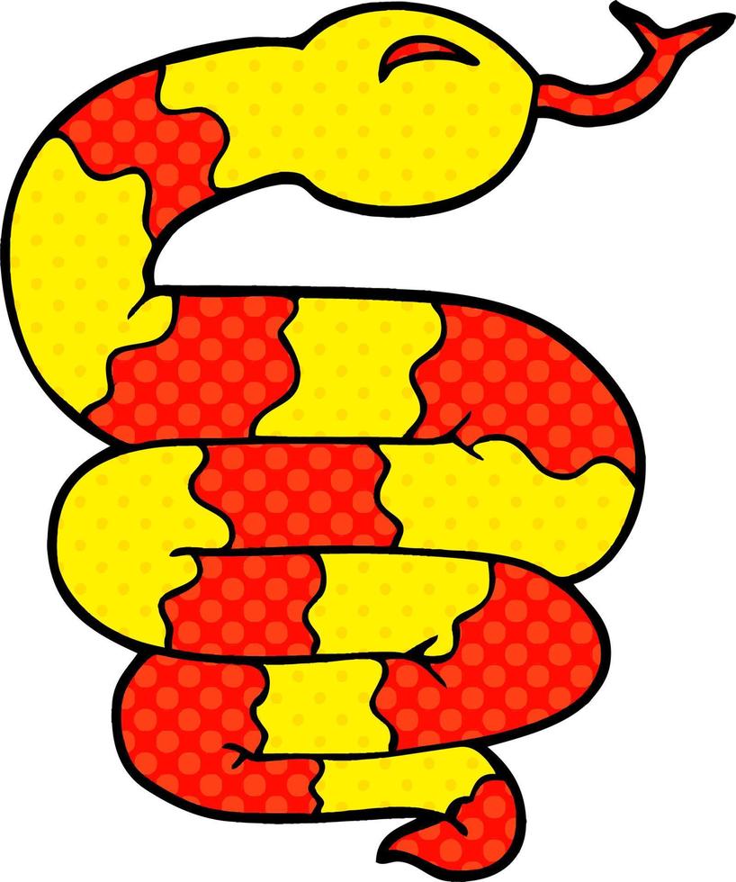 serpiente garabato de dibujos animados vector