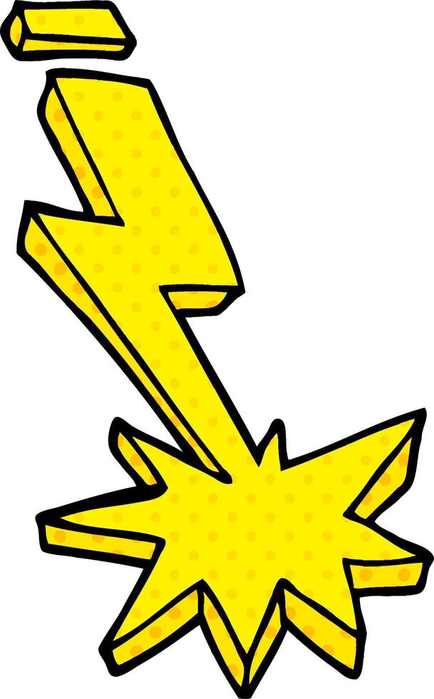 cartoon doodle thunder bolt vector