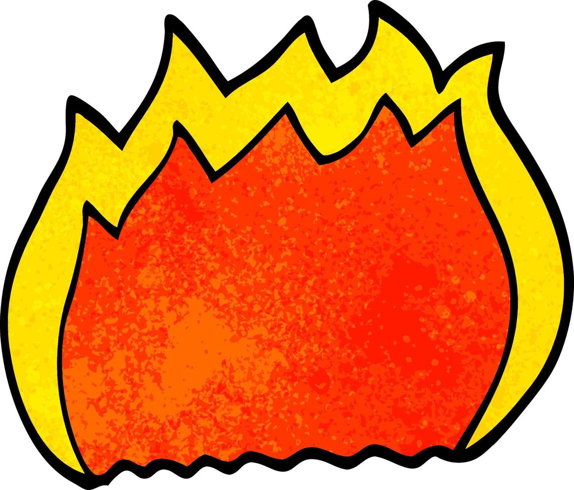 cartoon doodle fire vector