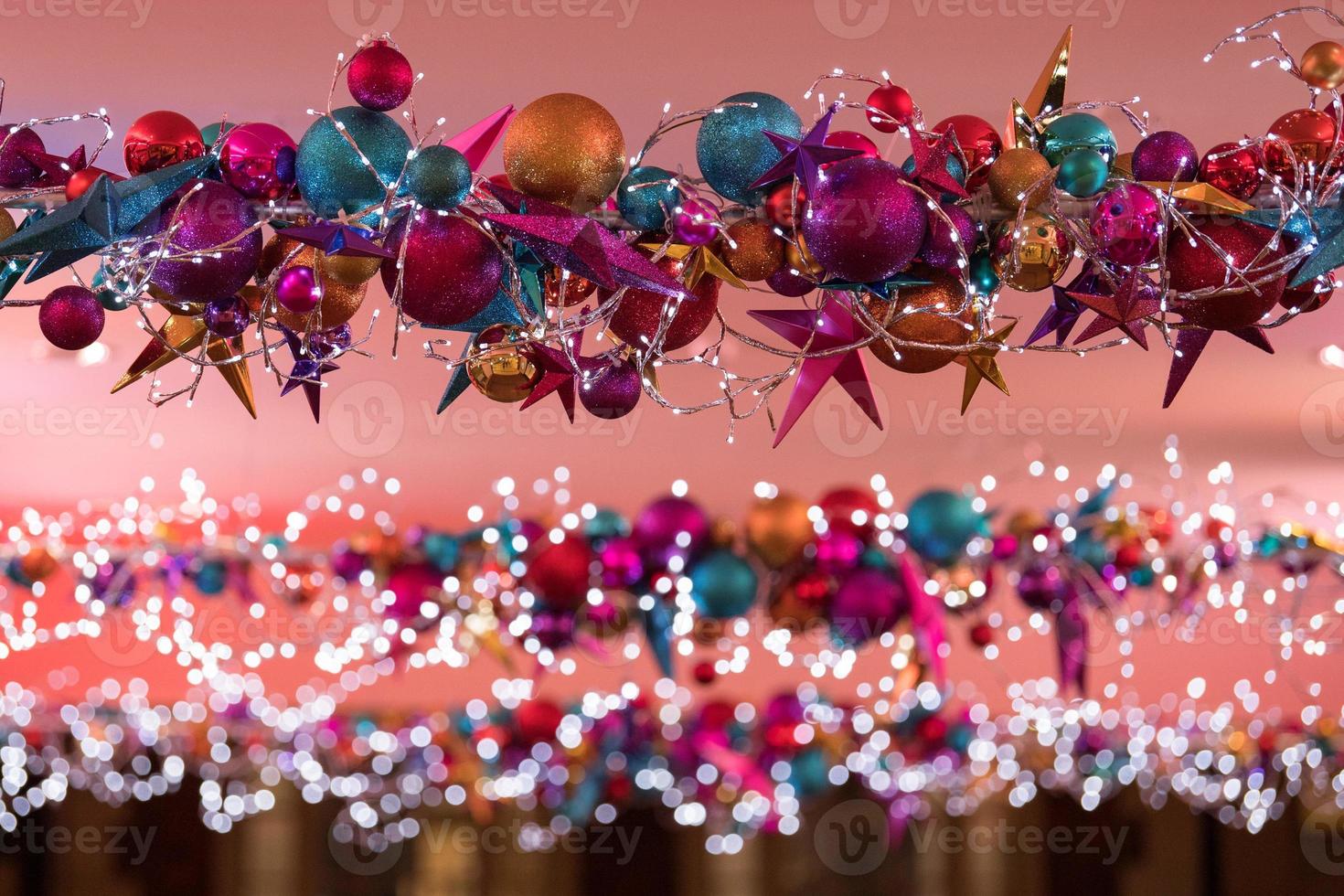 Christmas street decoration in England photo