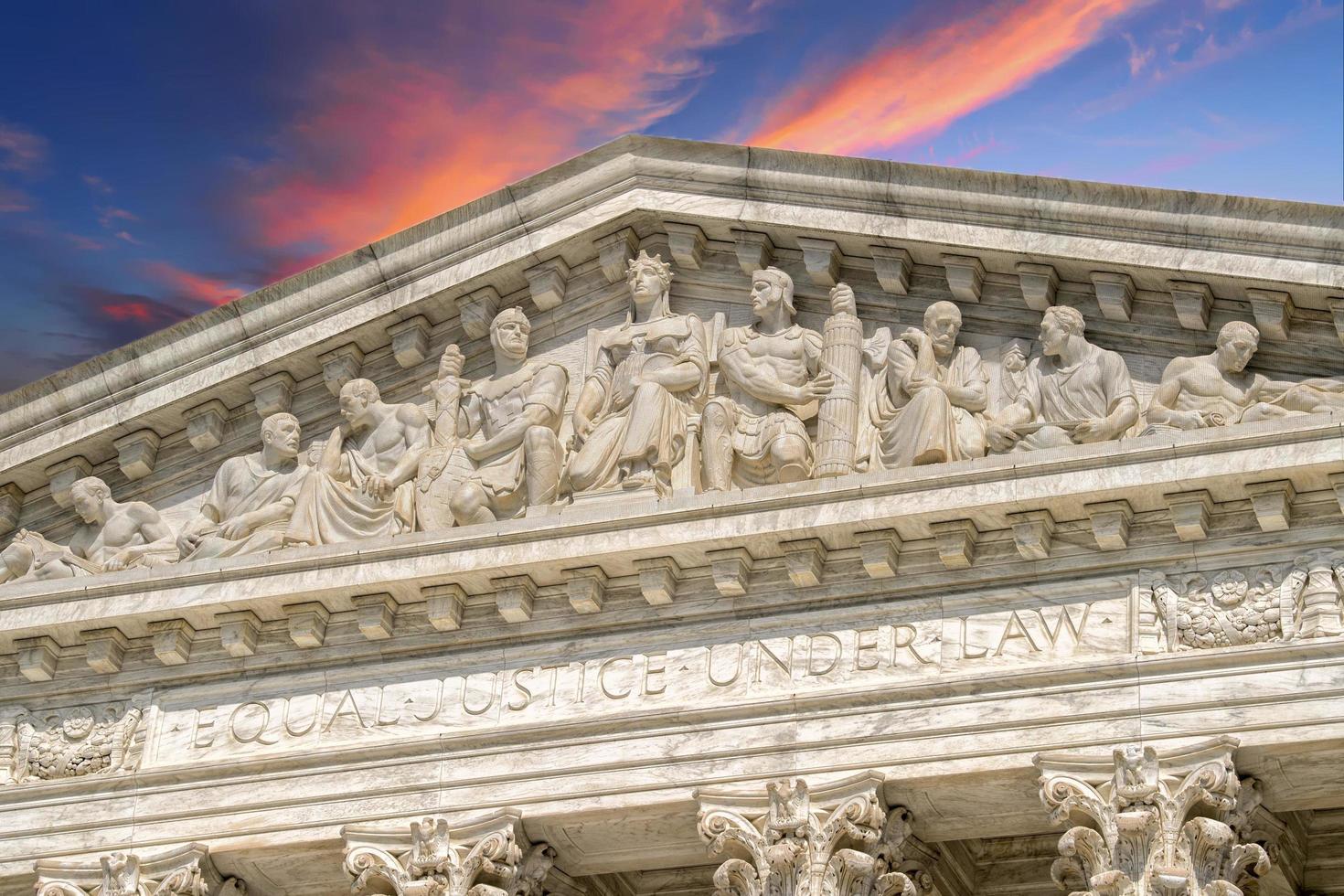 WASHINGTON, USA - APRIL, 29 2017 Supreme Court building in Washington dc detail photo