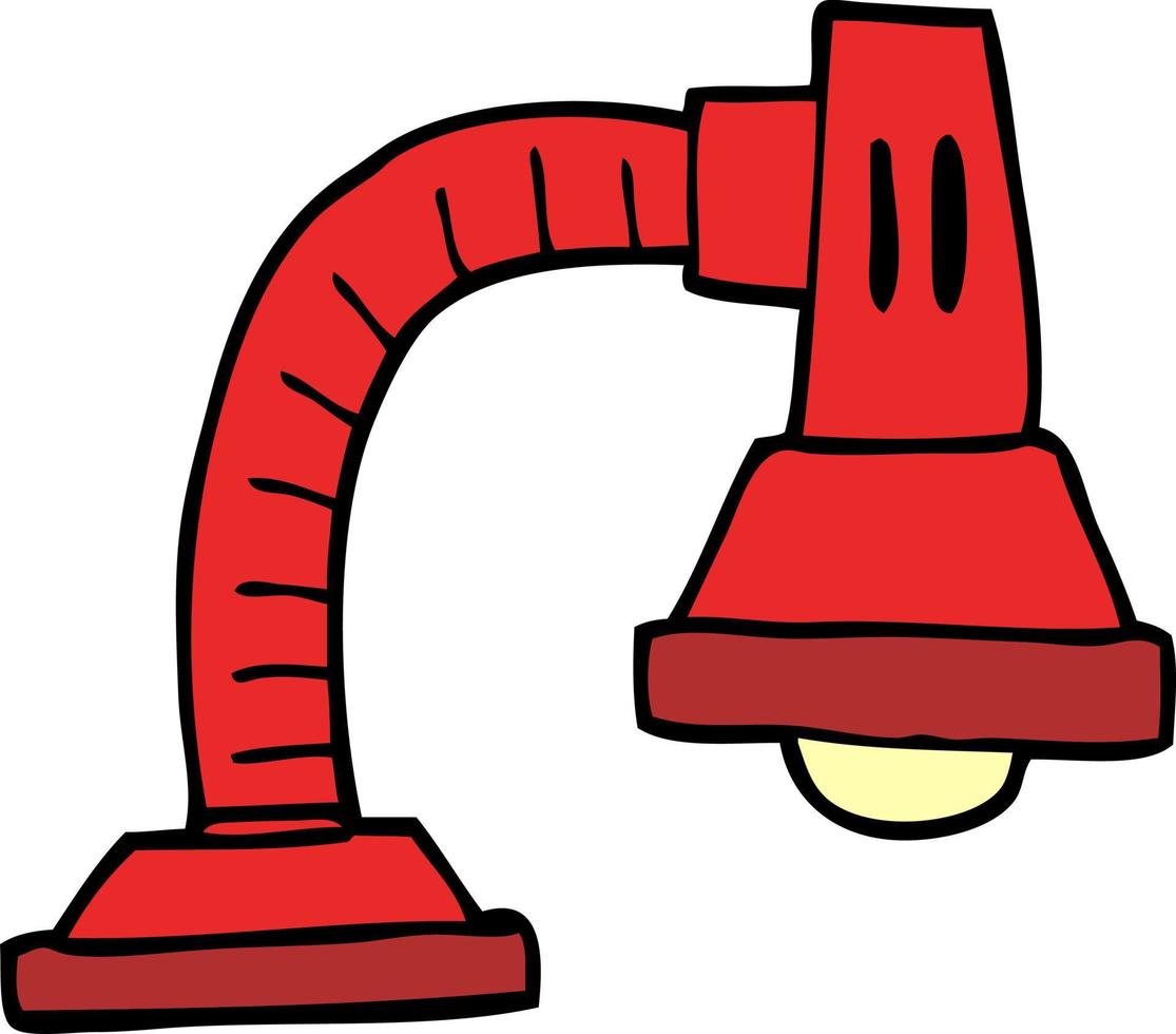 cartoon doodle adjustable lamp vector