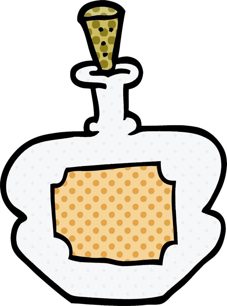 cartoon doodle perfume bottle vector