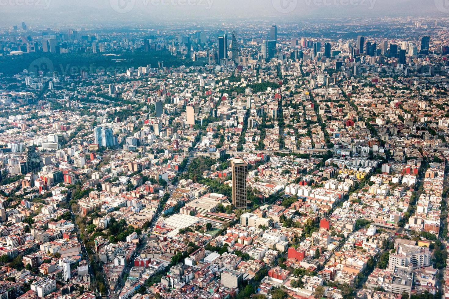 mexico city aerial view cityscape panorama photo