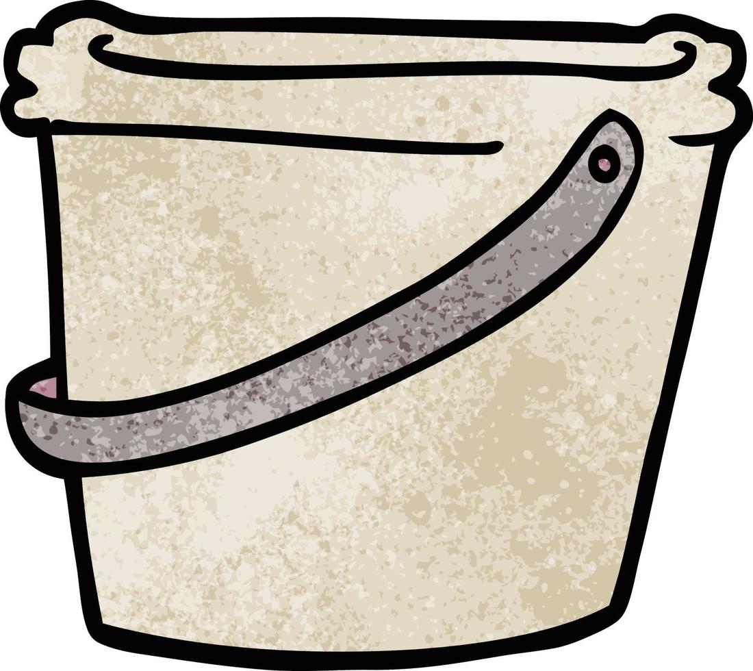 cartoon doodle bucket vector