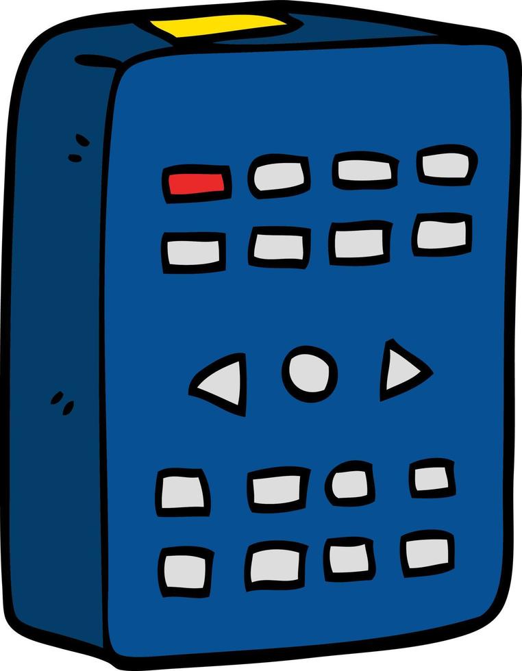 cartoon doodle old remote control vector