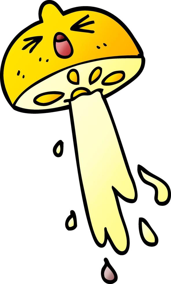 cartoon doodle squirting lemon vector