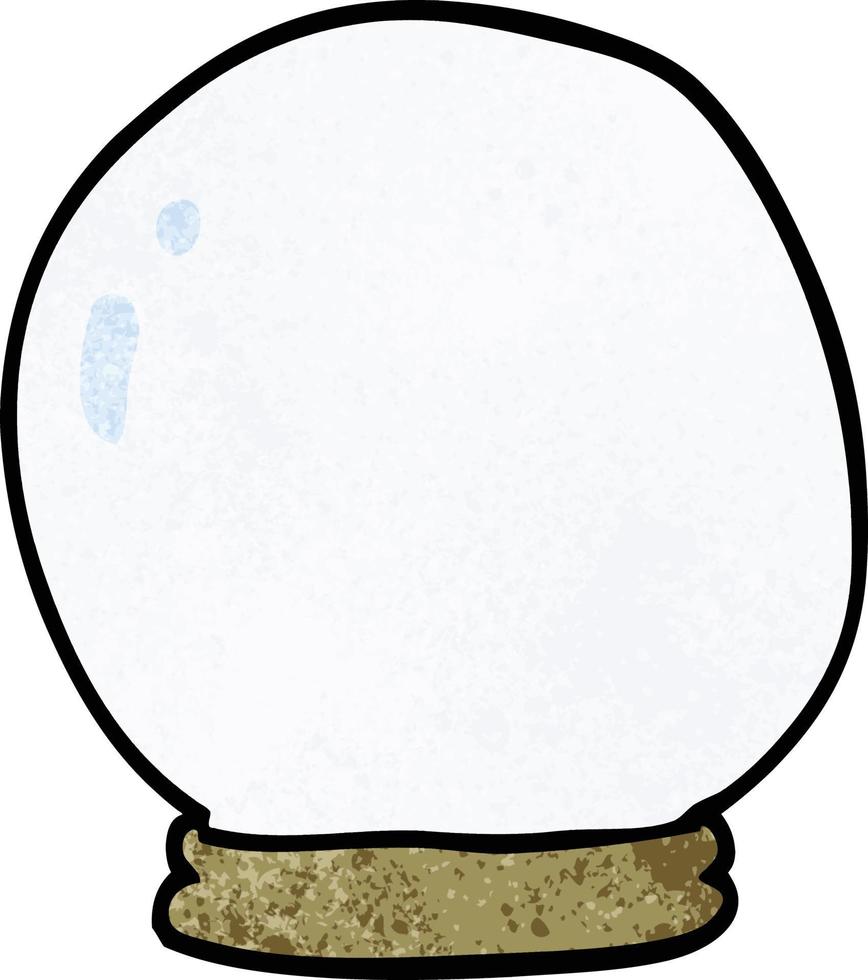 cartoon doodle crystal ball vector