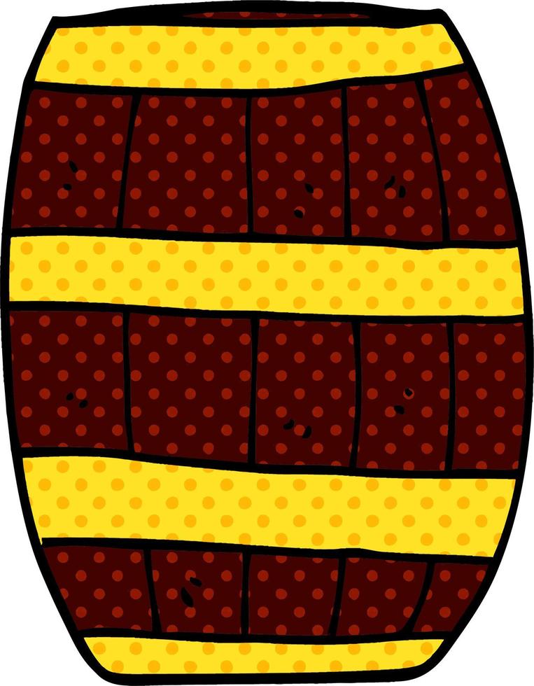 cartoon doodle of a barrel vector