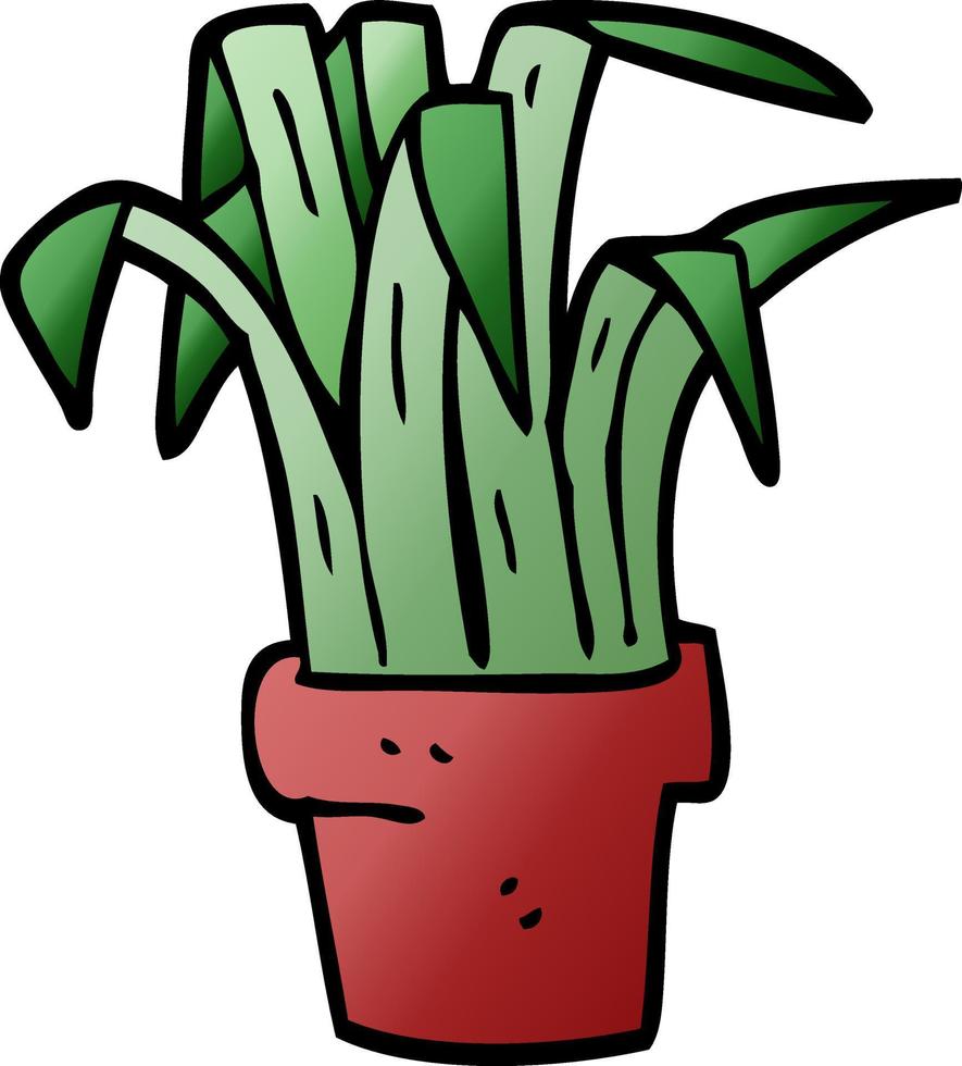 cartoon doodle indoor plant vector