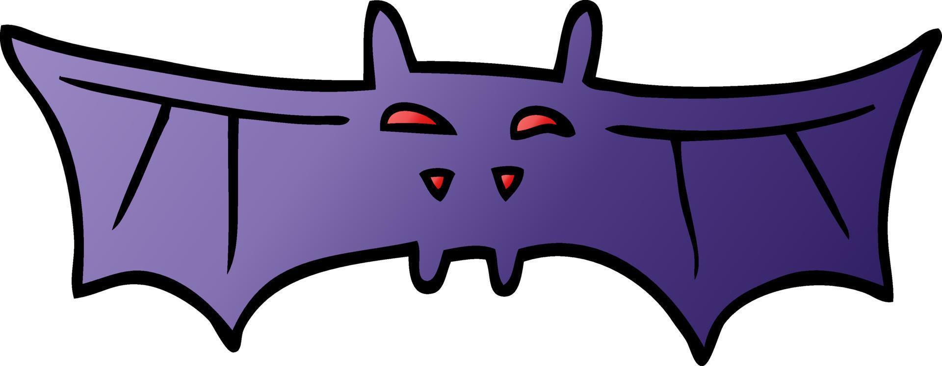 cartoon doodle halloween bat vector