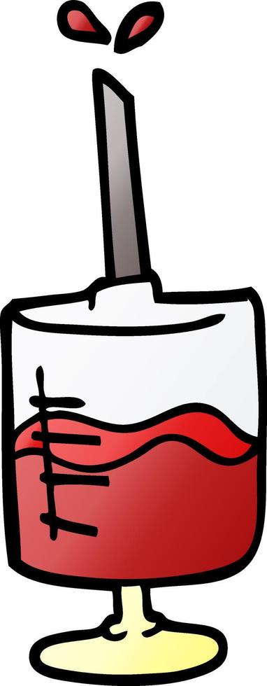 cartoon doodle of a blood sample vector