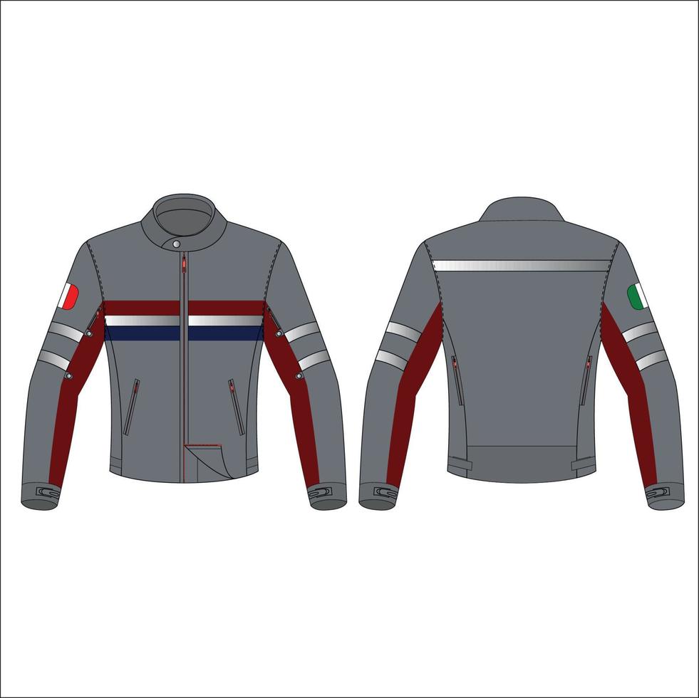 chaqueta de motociclista para el estilo de los hombres vector