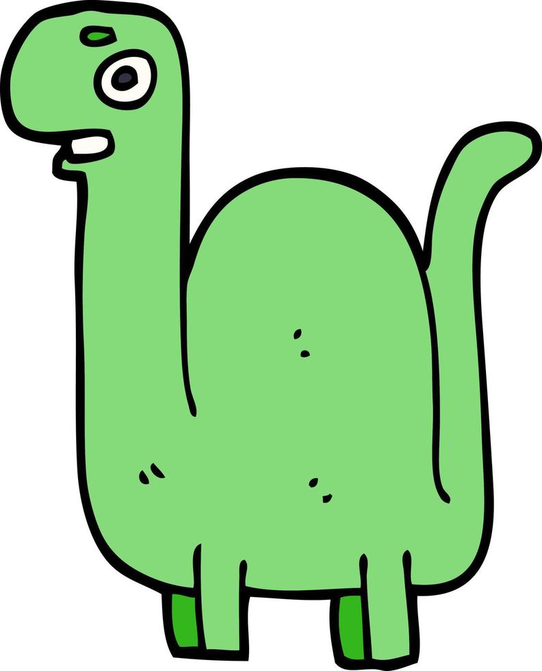 cartoon doodle prehistoric dinosaur vector