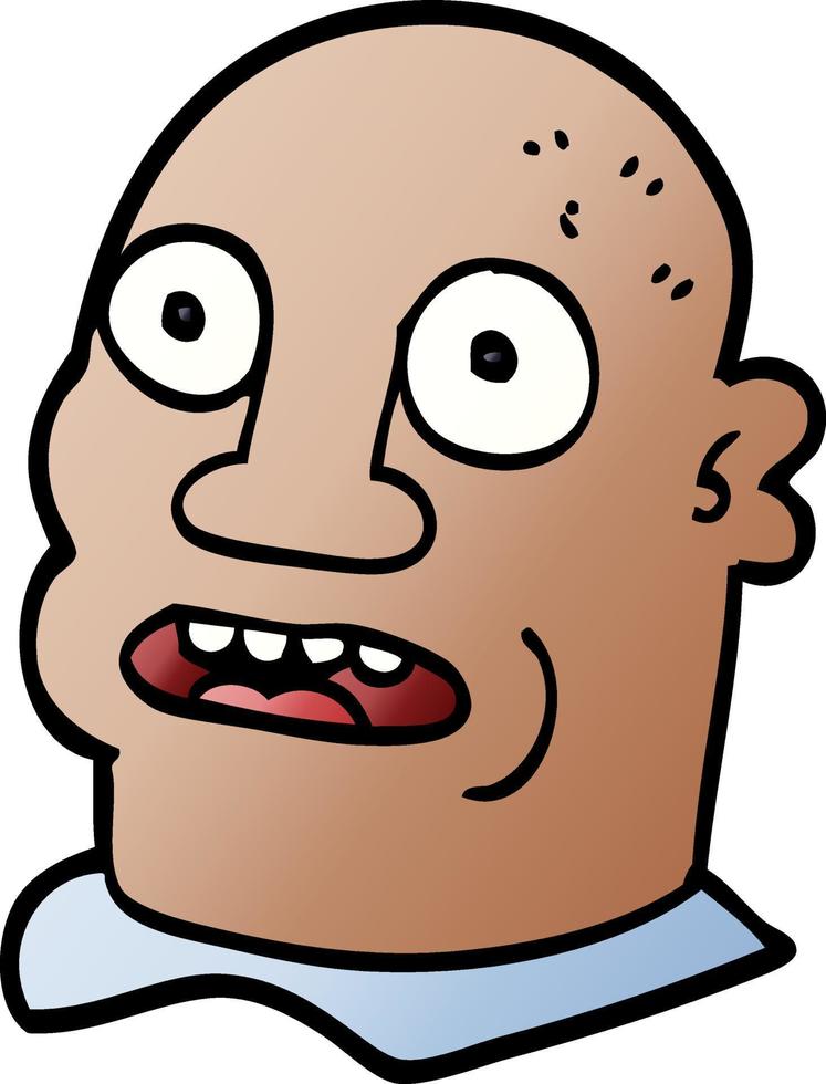 cartoon doodle of a head of a man vector