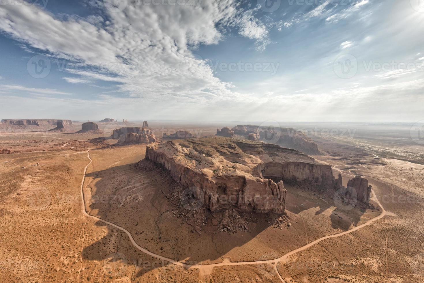 Monument Valley aerial sky view photo