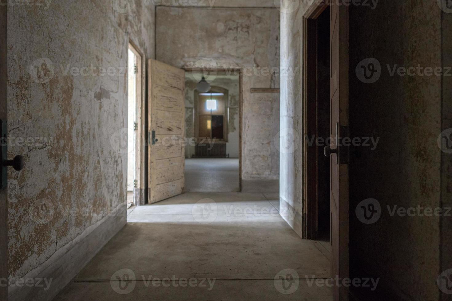 abandoned psychiatric hospital interior rooms photo